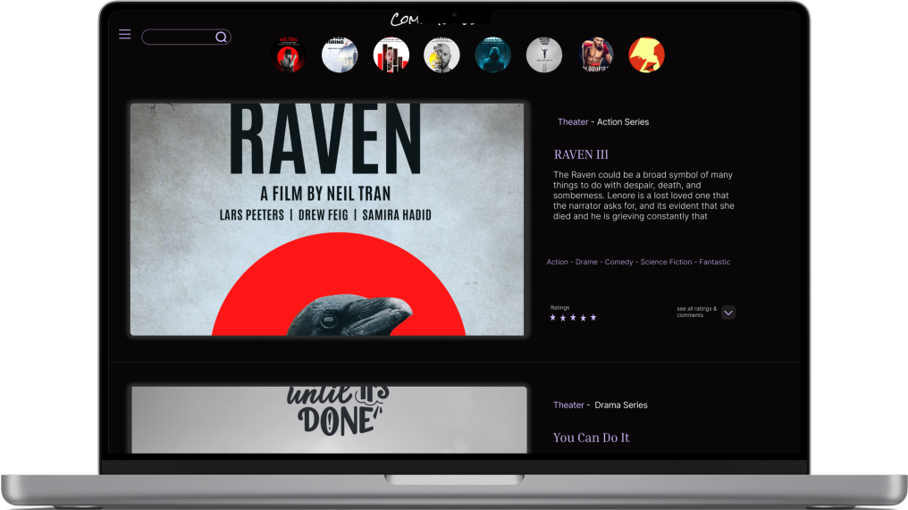 National Theatre App on MacBook — Desktop Experience